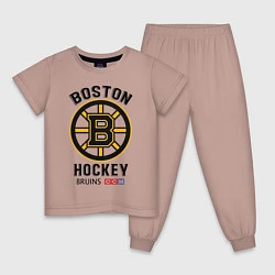 Пижама хлопковая детская BOSTON BRUINS NHL, цвет: пыльно-розовый