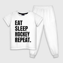 Детская пижама EAT SLEEP HOCKEY REPEAT