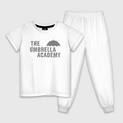 Пижама хлопковая детская Umbrella academy, цвет: белый