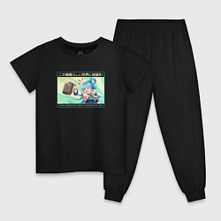 Пижама хлопковая детская Коносуба, цвет: черный