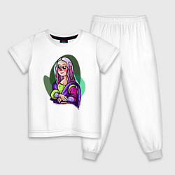 Пижама хлопковая детская Мадонна, цвет: белый