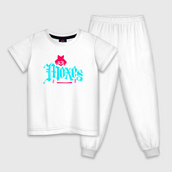 Пижама хлопковая детская MOXES CYBERPUNK 2077, цвет: белый