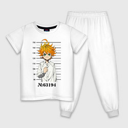 Пижама хлопковая детская Обещанный Неверленд, Эмма, цвет: белый