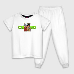 Пижама хлопковая детская CS GO Мультяхи, цвет: белый