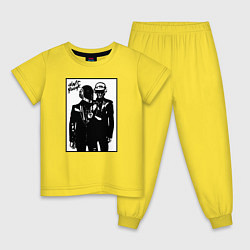 Пижама хлопковая детская Daft Punk, цвет: желтый