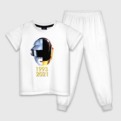 Пижама хлопковая детская Daft Punk, цвет: белый