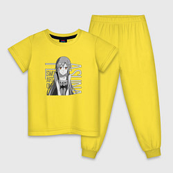 Пижама хлопковая детская Асуна Юки, цвет: желтый