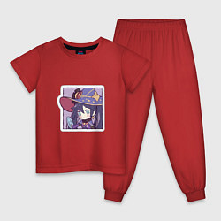 Пижама хлопковая детская Мона, цвет: красный