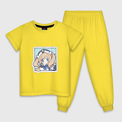 Пижама хлопковая детская Барбара, цвет: желтый