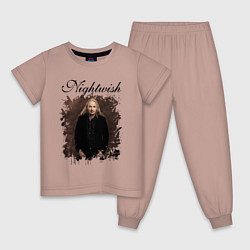 Пижама хлопковая детская Nightwish Найтвиш Эмппу Z, цвет: пыльно-розовый