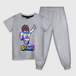 Пижама хлопковая детская STU Disco СТУ Диско, цвет: меланж