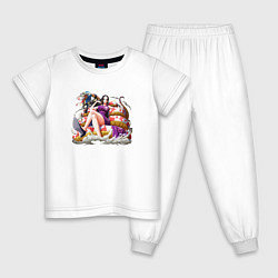 Пижама хлопковая детская Боа Хэнкок, цвет: белый