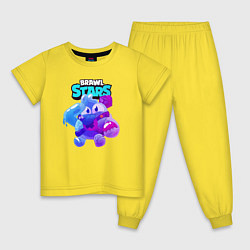 Пижама хлопковая детская Сквик Squeak Brawl Stars, цвет: желтый