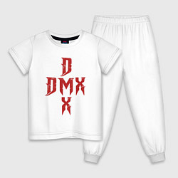 Пижама хлопковая детская DMX Cross, цвет: белый