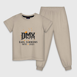 Пижама хлопковая детская King DMX, цвет: миндальный