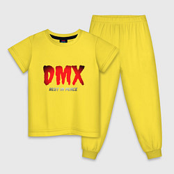 Пижама хлопковая детская DMX - Rest In Peace, цвет: желтый