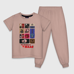 Пижама хлопковая детская Isaac starter pack, цвет: пыльно-розовый