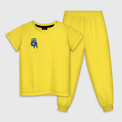 Пижама хлопковая детская Pepe Thinking room, цвет: желтый