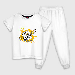 Пижама хлопковая детская Wu-Tang Power, цвет: белый