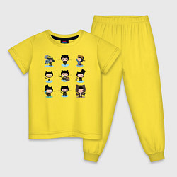 Пижама хлопковая детская Octodex, цвет: желтый