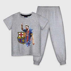 Пижама хлопковая детская Lionel Messi Barcelona Argentina!, цвет: меланж