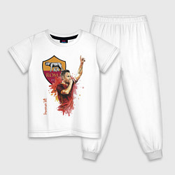 Пижама хлопковая детская Francesco Totti - Roma - Italy, цвет: белый