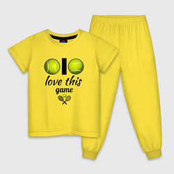 Детская пижама Я люблю теннис