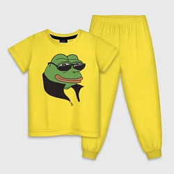 Пижама хлопковая детская Лягушонок Пепе, цвет: желтый