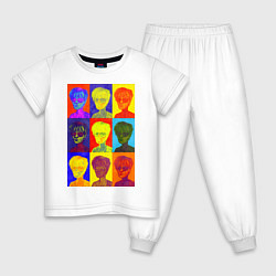 Пижама хлопковая детская Andy Warhol Энди Уорхол, цвет: белый