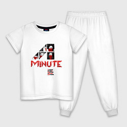 Пижама хлопковая детская 4MINUTE HATE, цвет: белый