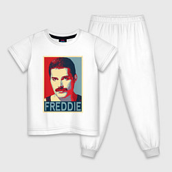 Пижама хлопковая детская Freddie, цвет: белый