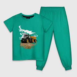 Пижама хлопковая детская JOHN DEERE I Джон Дир!, цвет: зеленый