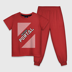 Пижама хлопковая детская Battlefield Portal - Stripes, цвет: красный