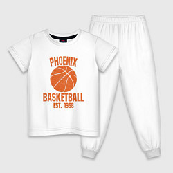 Пижама хлопковая детская Phoenix Basketball, цвет: белый