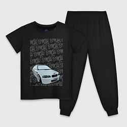 Детская пижама BMW E46 черные надписи Skylik