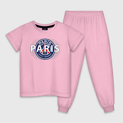 Пижама хлопковая детская PSG Core Wordmark Graphic New 202223, цвет: светло-розовый