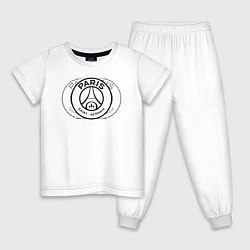Пижама хлопковая детская PSG Core Wordmark Clear New 202223, цвет: белый