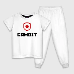 Пижама хлопковая детская Gambit, цвет: белый