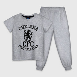Пижама хлопковая детская Chelsea CFC, цвет: меланж