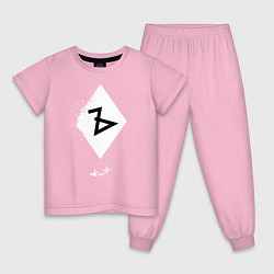 Пижама хлопковая детская Алиса альбом Ъ цвета светло-розовый — фото 1