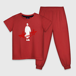 Пижама хлопковая детская Группа АЛИСА - Дискография, цвет: красный
