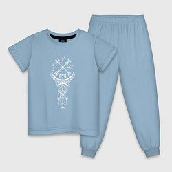 Пижама хлопковая детская Вегвизир Vegvisir Руна Z, цвет: мягкое небо