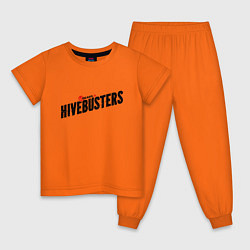 Пижама хлопковая детская Hivebusters, цвет: оранжевый