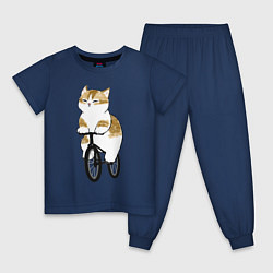 Детская пижама Котик на велосипеде