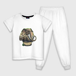 Детская пижама Слон-военный