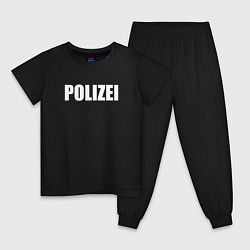 Детская пижама POLIZEI Полиция Надпись Белая
