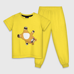 Пижама хлопковая детская Гоба, цвет: желтый