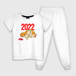 Детская пижама Ленивый толстый тигр 2022
