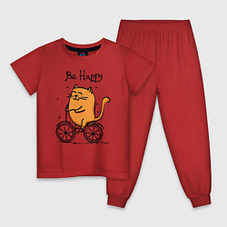 Детская пижама Кот велосипедист