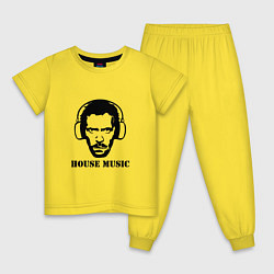 Пижама хлопковая детская Dr House music, цвет: желтый